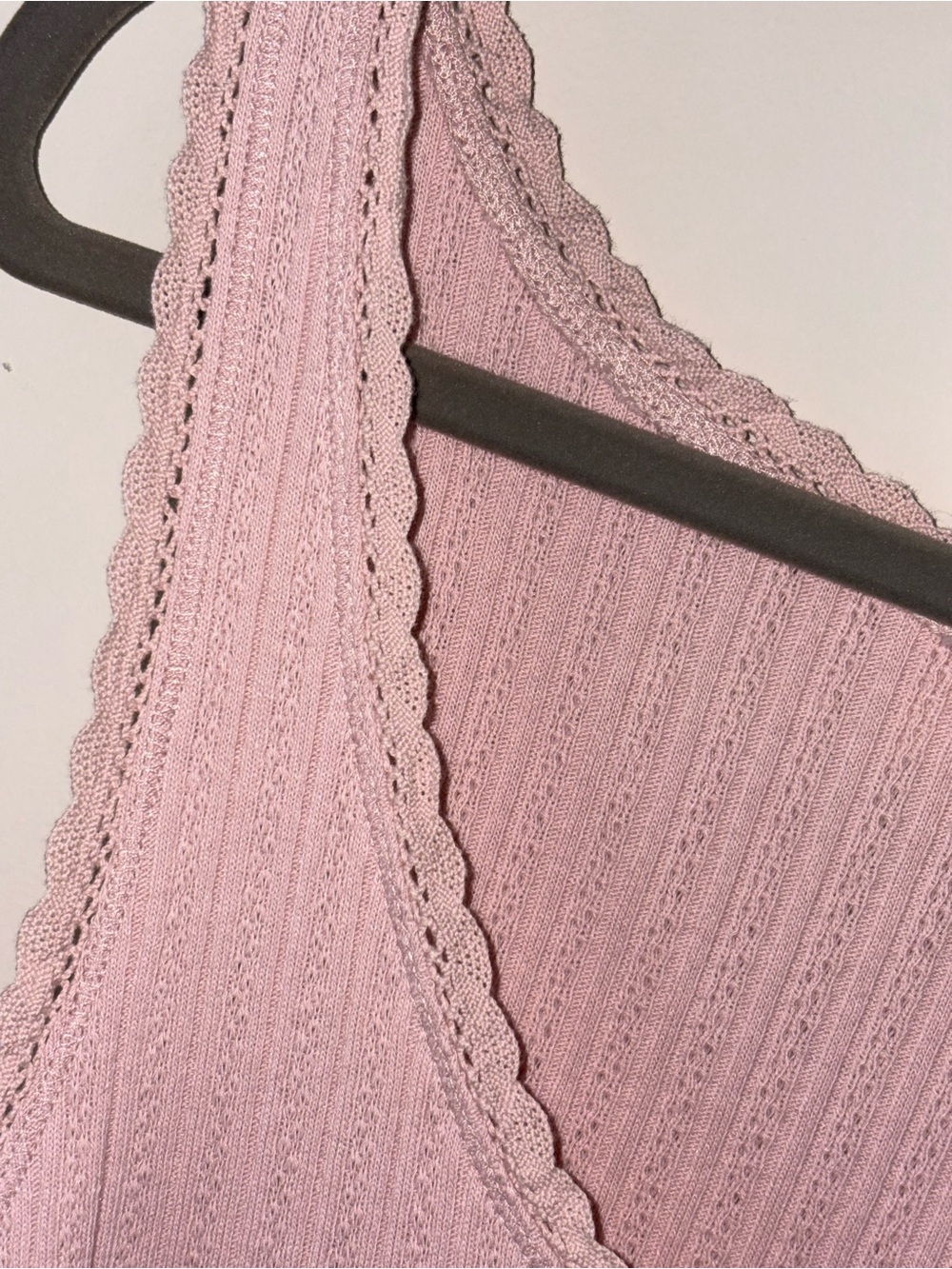 Universal Thread Pink Ribbed Lace-Trim Button Tank - Picture 6 of 11